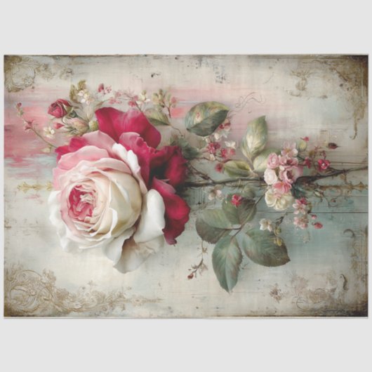 Papier Mousseline Belle collection de beauté Rose (Recto)