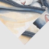 Papier Mousseline Belle collection de chats d'aquarelle moderne mign (Détail)