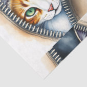 Papier Mousseline Belle Collection de chats en aquarelle tendance (Détail)