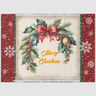 Papier Mousseline Belle collection de fêtes de Noël tendance