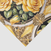 Papier Mousseline Belle collection de rose jaune moderne (Détail)