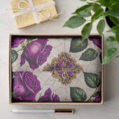 Papier Mousseline Belle collection de Roses pourpres populaire (Cadeau)