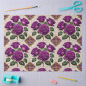 Papier Mousseline Belle collection de Roses pourpres populaire (Artisanat)