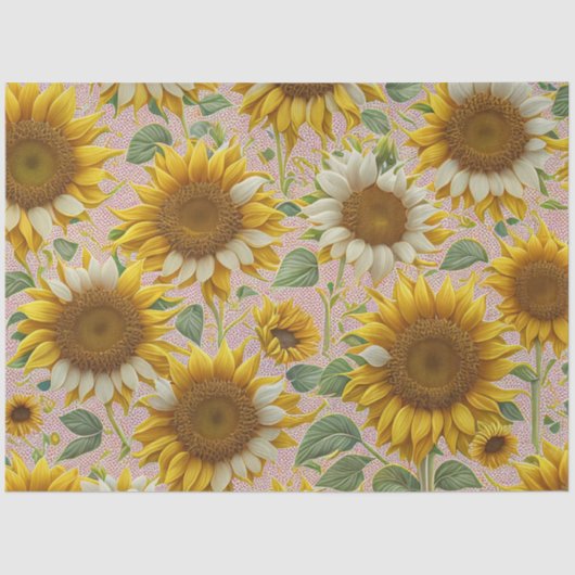 Papier Mousseline Belle collection de tournesol populaire (Recto)