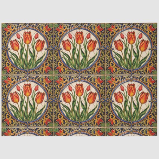 Papier Mousseline Belle collection de tulipes populaires (Recto)