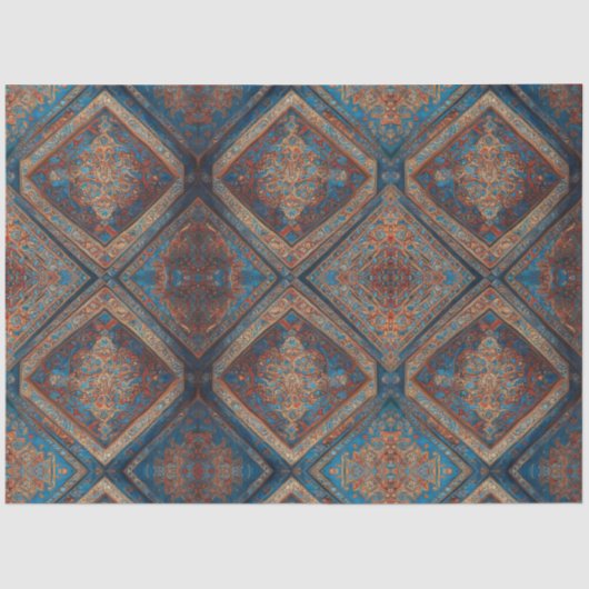 Papier Mousseline Belle collection de vieux Motifs persans moderne (Recto)