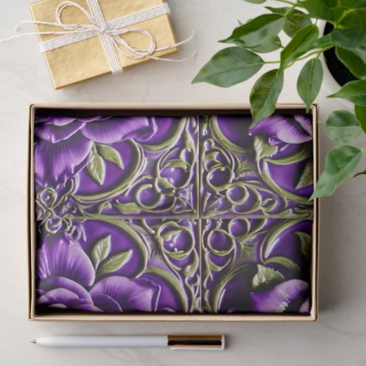 Papier Mousseline Belle Collection Populaire Rose violette (Cadeau)