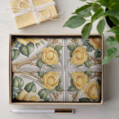 Papier Mousseline Belle collection tendance de rose jaune (Cadeau)