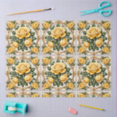 Papier Mousseline Belle collection tendance de rose jaune (Artisanat)