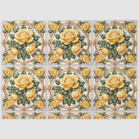 Papier Mousseline Belle collection tendance de rose jaune (Recto)