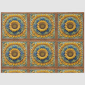 Papier Mousseline Belle collection tendance de tournesols (Recto)