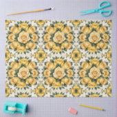 Papier Mousseline Belle collection tendance Rose Jaune (Artisanat)