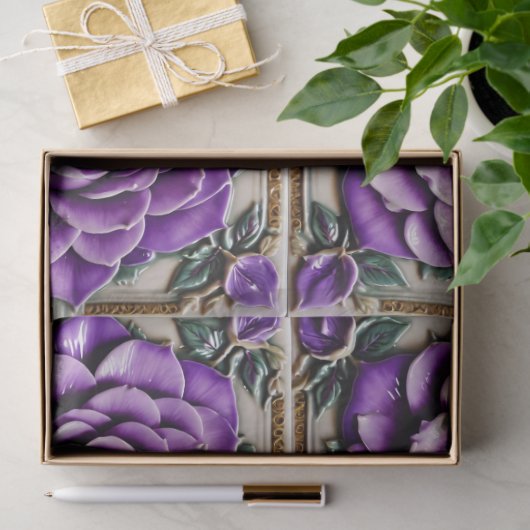 Papier Mousseline Belle collection tendance Rose violette (Cadeau)