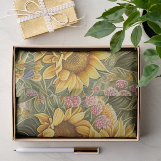 Papier Mousseline Belle collection tendance tournesol (Cadeau)