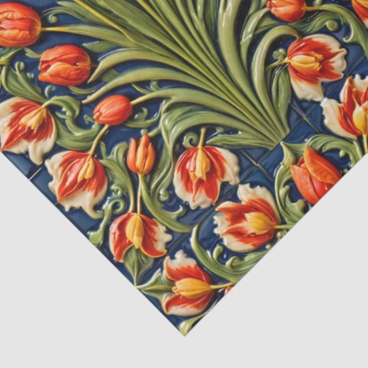 Papier Mousseline Belle collection tendance Tulipes (Détail)