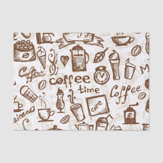 Papier Mousseline Belle conception de café express de café (Recto)
