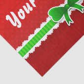 Papier Mousseline Belle conception de Noël rouge Texte personnalisé (Détail)