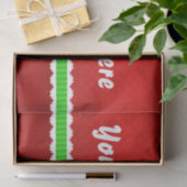 Papier Mousseline Belle conception de Noël rouge Texte personnalisé (Cadeau)