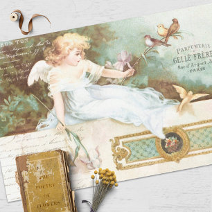 Papier Mousseline Belle Découpage d'ange Vintage et d'Ephémère