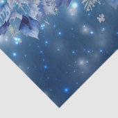 Papier Mousseline Belle Découpage de Noël bleu Poinsettias (Détail)