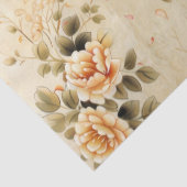 Papier Mousseline Belle Découpage de paon floral (Détail)