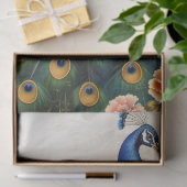 Papier Mousseline Belle Découpage de paon floral (Cadeau)
