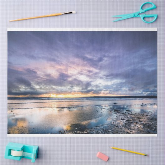 Papier Mousseline Belle Découpage Ocean Sunset 20x30 (Artisanat)