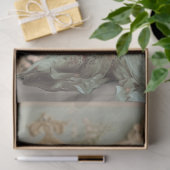 Papier Mousseline Belle Femme, Flamant rose & Floral, Portrait Art (Cadeau)