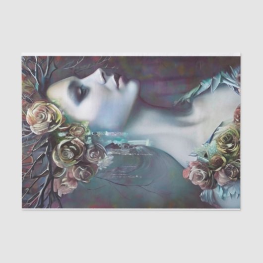 Papier Mousseline Belle femme gothique (Recto)