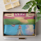 Papier Mousseline Belle ferme Campagne Découpage (Cadeau)