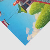 Papier Mousseline Belle ferme Campagne Découpage (Détail)