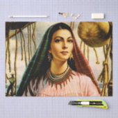 Papier Mousseline Belle fille mexicaine Calendrier sur bateau de pêc (Artisanat)