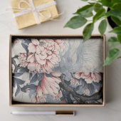 Papier Mousseline Belle floraison de cerisiers inspirée d'Asie Vinta (Cadeau)