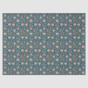 Papier Mousseline Belle florale Vintage