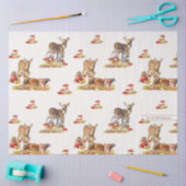 Papier Mousseline Belle Forêt Animale Automne Motif Art (Artisanat)