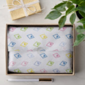 Papier Mousseline Belle forme en losange Caro motif (Cadeau)