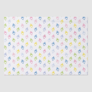 Papier Mousseline Belle forme en losange Caro motif