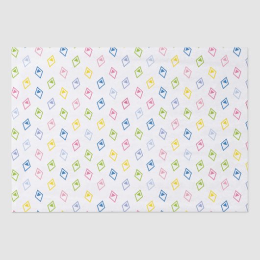Papier Mousseline Belle forme en losange Caro motif (Recto)
