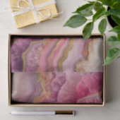 Papier Mousseline Belle géode cristal en rose (Cadeau)