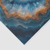 Papier Mousseline Belle géode de cristal agate en crème bleue et all (Détail)