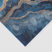 Papier Mousseline Belle géode en cristal dans les tons bleu (Détail)