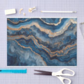 Papier Mousseline Belle géode en cristal dans les tons bleu (Artisanat)