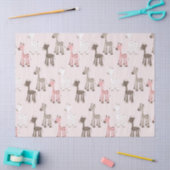 Papier Mousseline Belle girafe de roses pâles (Artisanat)