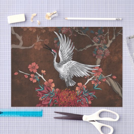 Papier Mousseline Belle grue (Artisanat)