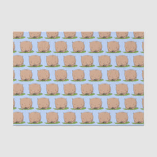 Papier Mousseline Belle illustration de dessin animé de bébé wombat