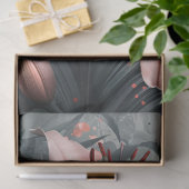 Papier Mousseline Belle Lys rose avec Découpage verdoyante (Cadeau)