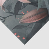 Papier Mousseline Belle Lys rose avec Découpage verdoyante (Détail)