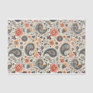 Papier Mousseline Belle Motif Vintage Paisley