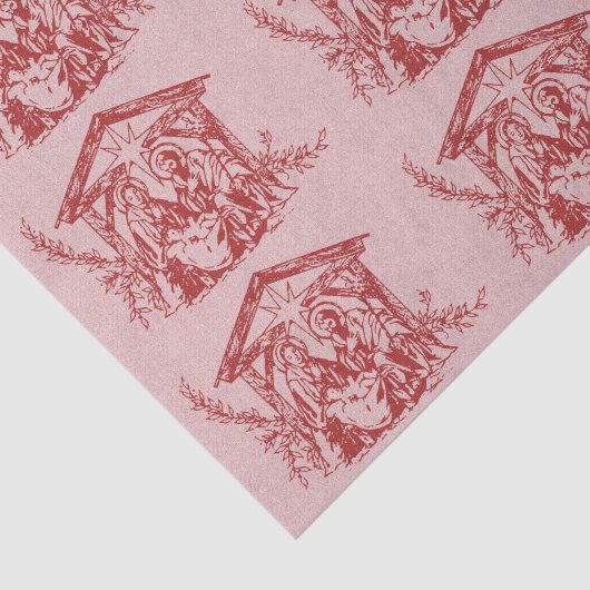Papier Mousseline Belle Nativité rouge (Détail)