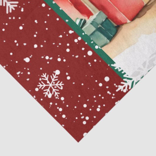 Papier Mousseline Belle Noël Vacances Ancienne Collection (Détail)